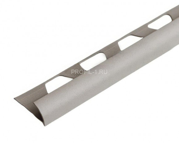 Алюминиеваый С-профиль 10 мм ПО-9 светло-серый муар 2.7 м