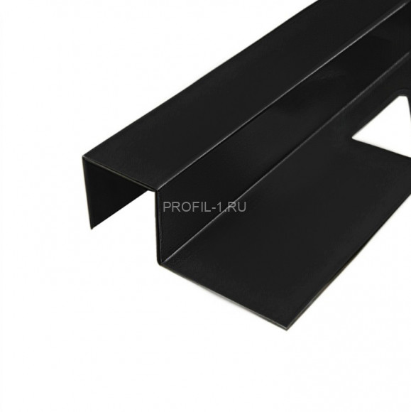 П-профиль закладной 10х10 мм из нержавеющей стали SS 304 FSBP017-10 BP S.S.304 черный полированный 2.7 м