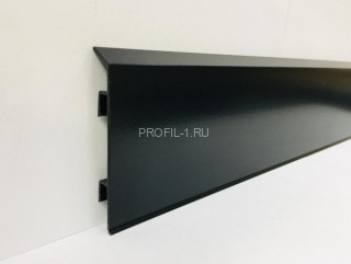 Алюминиевый плинтус напольный с кабель-каналом 70 мм Евротрим F-70 2158.05 черный 2,95 м Алюминиевый плинтус напольный с кабель-каналом 70 мм Евротрим F-70 2158.05 черный 2,95 м