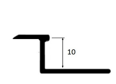 Алюминиевый Z-образный профиль 10 мм Effector 2,5 м A 58.01 серебро