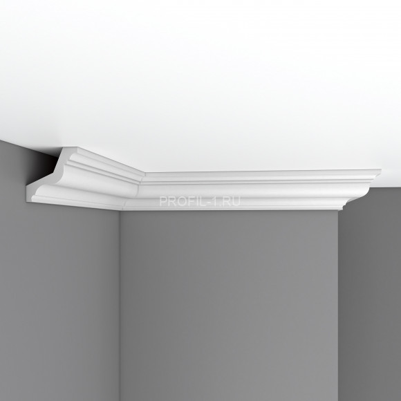 Плинтус потолочный 65х65х2400 мм Decomaster 96801 из полиуретана белый под покраску Плинтус потолочный 65х65х2400 мм Decomaster 96801 из полиуретана белый под покраску