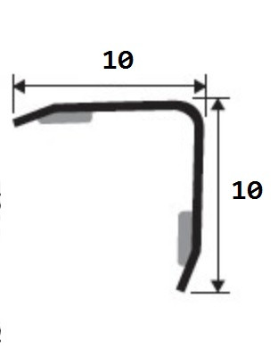 Латунный уголок 10Х10 Progress Profiles PEGOC 10А хром 2,7 м