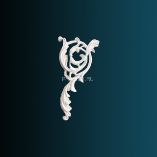 Декоративный орнамент Перфект G2323L левый белый 200х105х20 мм