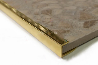 Латунный С-профиль окантовочный 11 мм ЛПГ-11 полированный 2,7 м