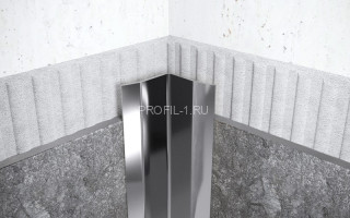 Уголок из нержавеющей стали равнополочный внутренний с загнутыми краями 50х50 мм FV 50 P полированная сталь 300 см