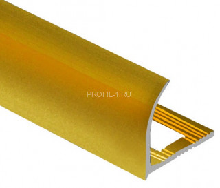 Профиль для плитки С-образный внешний алюминий 8 мм PV22-04 золото матовое 2,7 м Профиль для плитки С-образный внешний алюминий 8 мм PV22-04 золото матовое 2,7 м