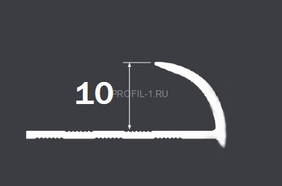Алюминиевый профиль для плитки С-образный 10 мм PV17-27 карамель Ral 1011 2,7 м