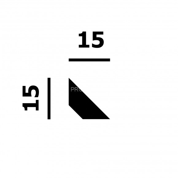 Декоративный молдинг Перфект Плюс P198 белый ударопрочный 15х15 мм 2 м