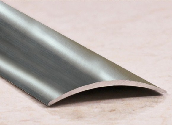 Порог алюминиевый полукруглый 40 мм Cezar LPOS 40 алюминий полированный 1,0 м
