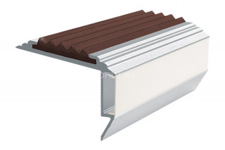 Алюминиевый порог угловой противоскользящий с подсветкой 26х45 мм АУ-45-LED темно-коричневый 2,0 м Алюминиевый порог угловой противоскользящий с подсветкой 26х45 мм АУ-45-LED темно-коричневый 2,0 м