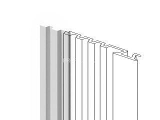 Финишный молдинг для стеновой панели HiWood LF201A NP из фитополимера белый 46.5мм х 11мм х 2.7м Финишный молдинг для стеновой панели HiWood LF201A NP из фитополимера белый 46.5мм х 11мм х 2.7м