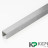 П-профиль бордюрный 10х10 мм из нержавеющей стали SS 304 FSUP10-S S.S.304 сатинированный 2.7 м