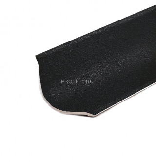 Внутренний уголок округлый из алюминия 20х20 мм ПВ-20х20 черный муар 2.7 м