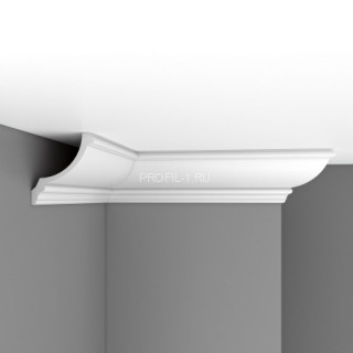 Плинтус потолочный 165х150х2400 мм Decomaster 96900 из полиуретана белый под покраску Плинтус потолочный 165х150х2400 мм Decomaster 96900 из полиуретана белый под покраску