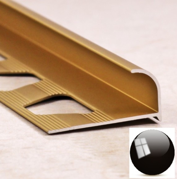 Алюминиевый профиль С-образный 10 мм ПО-10 черный глянец 2,7 м