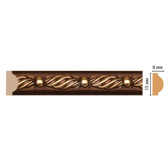 Молдинг DECOMASTER 130-51 ДМ (15x8x2400) цвет Коричневый с золотом Молдинг DECOMASTER 130-51 ДМ (15x8x2400) цвет Коричневый с золотом