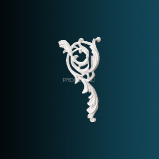 Декоративный орнамент Перфект G2323R правый белый 200х105х20 мм