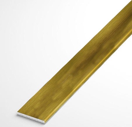 Алюминиевая полоса 30 мм золото люкс браш 2,5 м