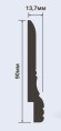 Напольный плинтус HiWood L1605 белый 90х13,7 мм 200 см