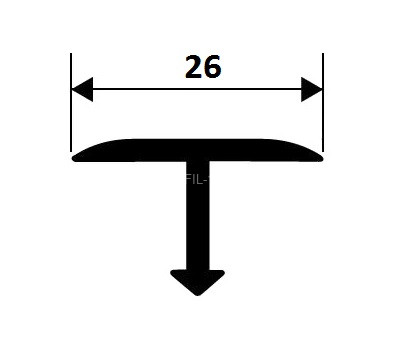 Профиль Т-образный 26 мм Cezar PVL39 LC латунь хром 2,7 м