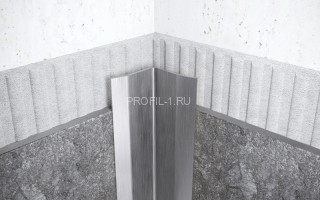 Уголок из нержавеющей стали равнополочный внутренний с загнутыми краями 50х50 мм FV 50 S сатинированная сталь 300 см