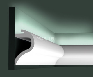 Потолочный плинтус для скрытого освещения Orac Decor C364 белый полиуретан 140х80 мм 2м Потолочный плинтус для скрытого освещения Orac Decor C364 белый полиуретан 140х80 мм 2м