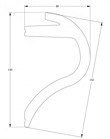 Потолочный плинтус для скрытого освещения Orac Decor C364 белый полиуретан 140х80 мм 2м Потолочный плинтус для скрытого освещения Orac Decor C364 белый полиуретан 140х80 мм 2м