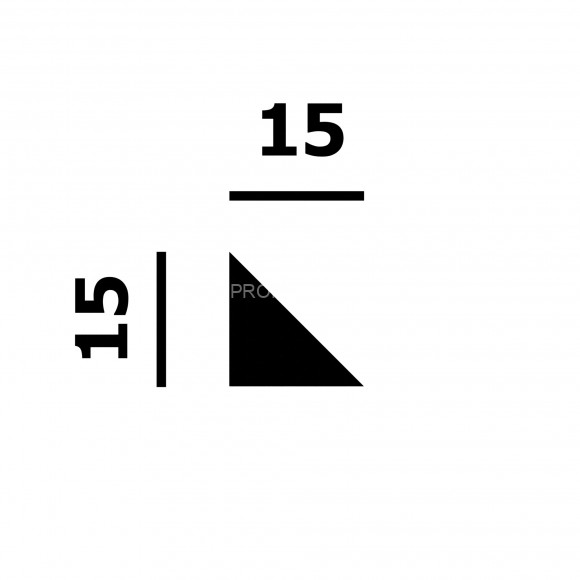 Декоративный молдинг Перфект Плюс P199 белый ударопрочный 15х15 мм 2 м