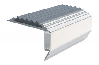 Алюминиевый порог угловой противоскользящий с подсветкой 26х45 мм АУ-45-LED серый 2,0 м Алюминиевый порог угловой противоскользящий с подсветкой 26х45 мм АУ-45-LED серый 2,0 м