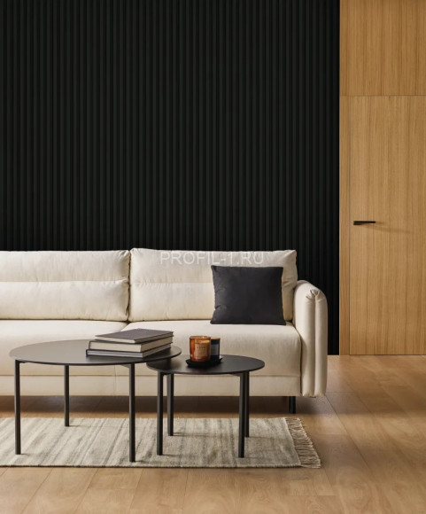 Левая планка для реечной панели VOX LINERIO M PLUS -LINE черная 2650х42х21 мм Левая планка для реечной панели VOX LINERIO M PLUS -LINE черная 2650х42х21 мм