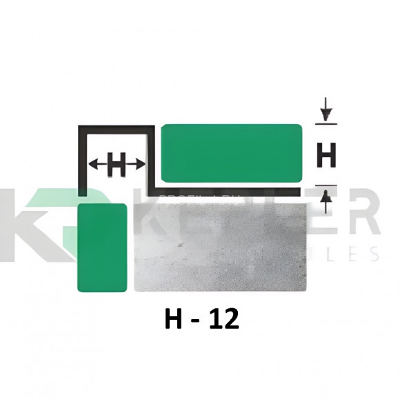 П-профиль закладной 12х12 мм из нержавеющей стали SS 304 FSBP017-12 P S.S.304 полированный 2.7 м