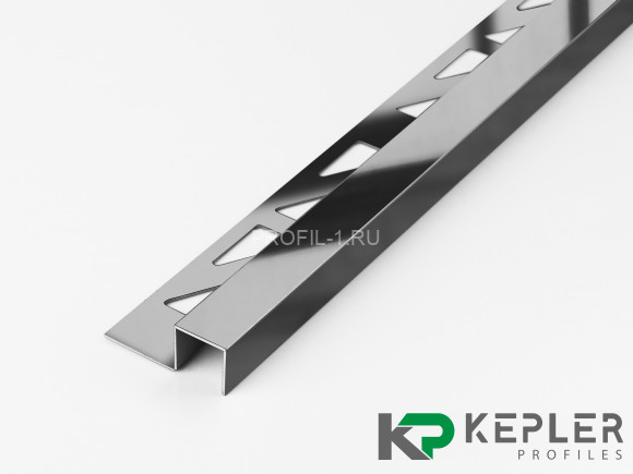 П-профиль закладной 12х12 мм из нержавеющей стали SS 304 FSBP017-12 P S.S.304 полированный 2.7 м