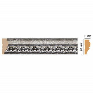 Молдинг DECOMASTER 103-44 (20x8x2400) цвет Серебро Молдинг DECOMASTER 103-44 (20x8x2400) цвет Серебро
