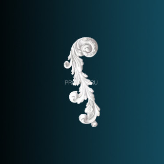 Декоративный орнамент Перфект G2326L левый белый 445х178х34 мм