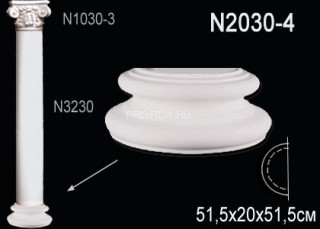 Капитель полуколонны Перфект N2030-4 полиуретан 200х515х257 мм Капитель полуколонны Перфект N2030-4 полиуретан 200х515х257 мм