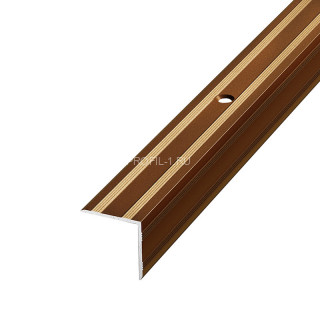 Алюминиевый порог угловой 20х20 мм с рифлением Д5 Бронза РЕ 2,7 м (упаковка 10 штук) Алюминиевый порог угловой 20х20 мм с рифлением Д5 Бронза РЕ 2,7 м (упаковка 10 штук)