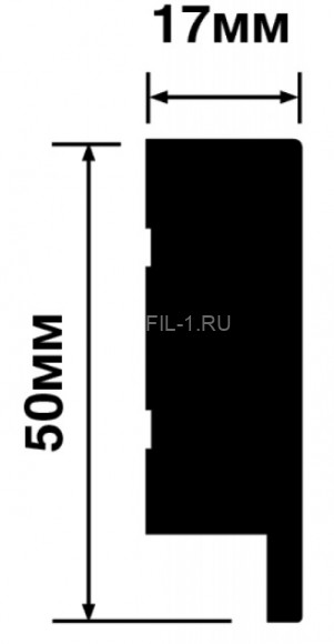 Финишный молдинг для панелей Hiwood LF1 BU22 декорированный 50х17 мм 2,7 м
