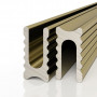 Алюминиевая теневая разделительная рейка Decaro D009A Brass цвет латунный для стен и потолка 3 м