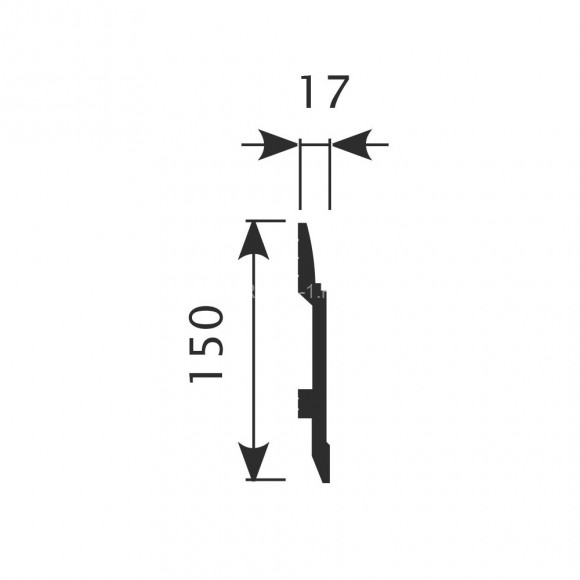 Напольный плинтус Cosca PX-007 белый полистирол 17х150 мм 2м