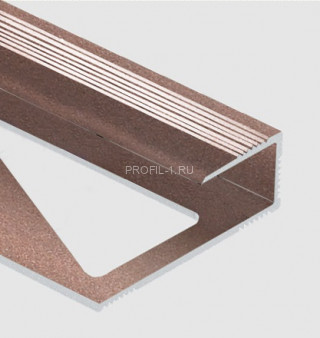 Профиль для ламината оконечный Panel L с рифлением алюминий 10 мм PV59-14 розовый матовый 2,7 м Профиль для ламината оконечный Panel L с рифлением алюминий 10 мм PV59-14 розовый матовый 2,7 м