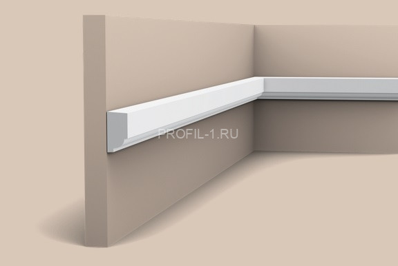 Гибкий молдинг Orac Decor Purotouch P9050F белый полиуретан 25х13 мм 2м