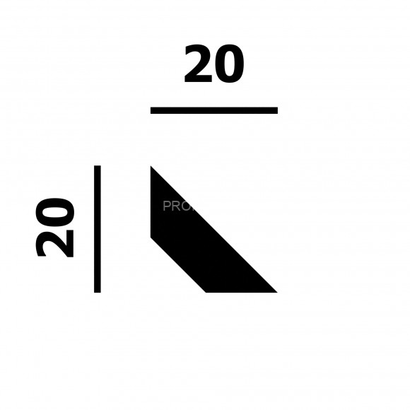 Декоративный молдинг Перфект Плюс P201 белый ударопрочный 20х20 мм 2 м