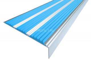Алюминиевый угол-порог противоскользящий 22х98 мм АУ-98 голубой 2,0 м Алюминиевый угол-порог противоскользящий 22х98 мм АУ-98 голубой 2,0 м