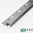 П-профиль закладной 12х12 мм из нержавеющей стали SS 304 FSBP017-12 S S.S.304 сатинированный 2.7 м