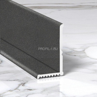 Разнополочный уголок из алюминия внутренний 20х12 мм ПВ-206 серый муар 2.7 м