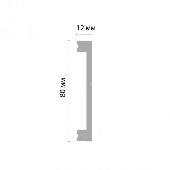 Плинтус DECOMASTER D257 ДМ (80x12x2000) напольный, ударопрочный полимер, белый, под покраску Плинтус DECOMASTER D257 ДМ (80x12x2000) напольный, ударопрочный полимер, белый, под покраску