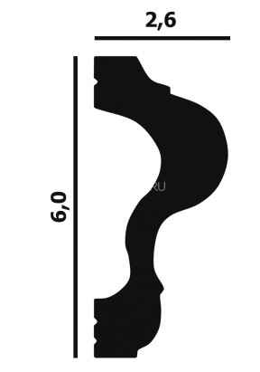 Молдинг Перфект Плюс P60 60х16 мм 200 см