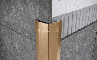 Уголок из нержавеющей стали равнополочный с загнутыми краями 25х25 мм FD 25 GS золото сатинированное 300 см Уголок из нержавеющей стали равнополочный с загнутыми краями 25х25 мм FD 25 GS золото сатинированное 300 см