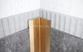 Уголок из нержавеющей стали равнополочный внутренний с загнутыми краями 50х50 мм FV 50 GS золото сатинированное 300 см