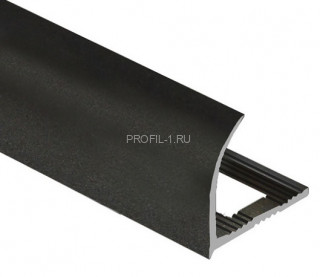 Профиль для плитки С-образный внешний алюминий 8 мм PV22-18 черный матовый 2,7 м Профиль для плитки С-образный внешний алюминий 8 мм PV22-18 черный матовый 2,7 м